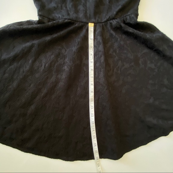 Dee Elle Mini Brocade Print Dress Black Large - Picture 7 of 10